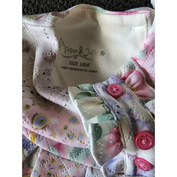 NWT Pippa & Julie baby girl floral print spring dress size 18 months - Picture 4 of 5
